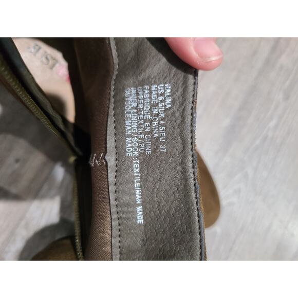 Justfab size 6.5 womens olive halina booties - Picture 7 of 8